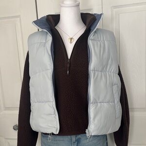Women's Light Blue Puffer Vest